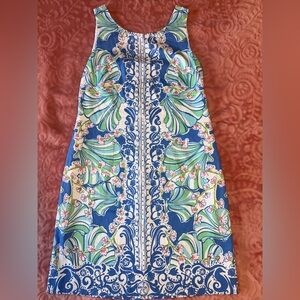 Lilly Pulitzer Blue and Green Floral Dress